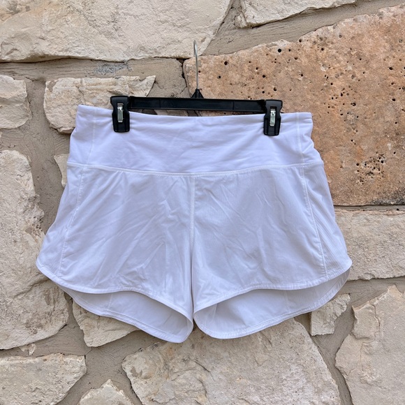 lululemon athletica Pants - Lululemon White Athletic Workout Gym Running Shorts Size 10 tall